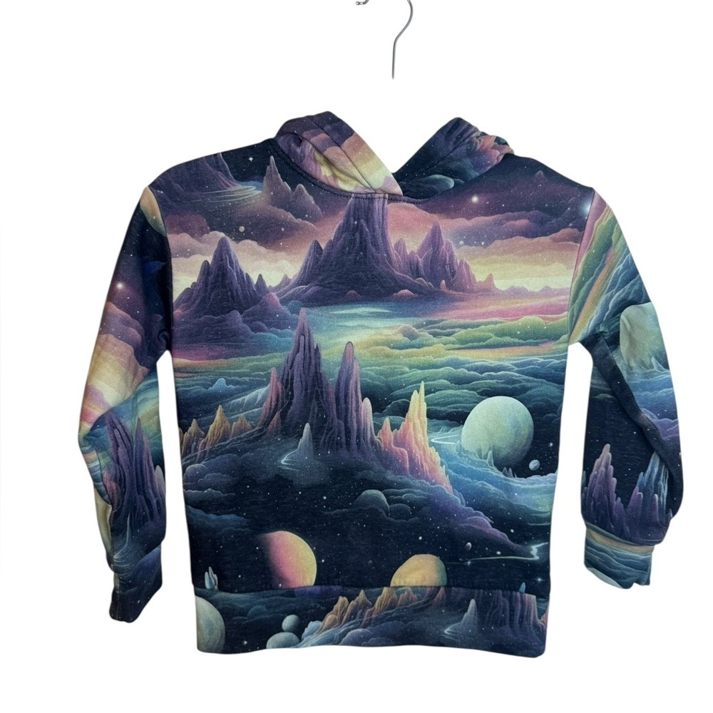 Lindex Girl’s Organic Cotton Fantasy Outer Space Hoodie